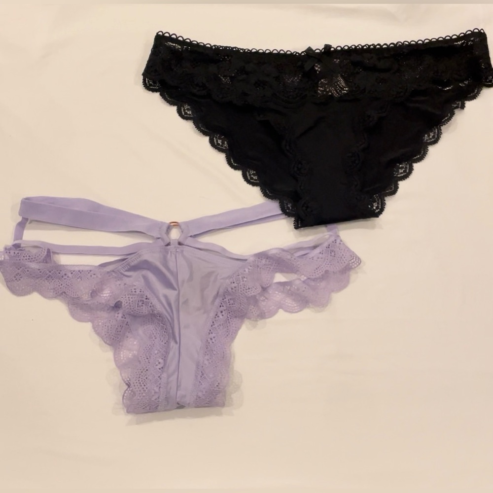 NEW WITH TAGS VICTORIA’S SECRET 2PK SIZE S SATIN SEXY PANTIES